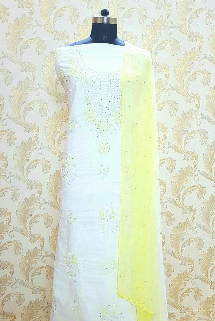 Chikankari Mulmul Full Suit ( 3 Piece ) - Adah Chikankari