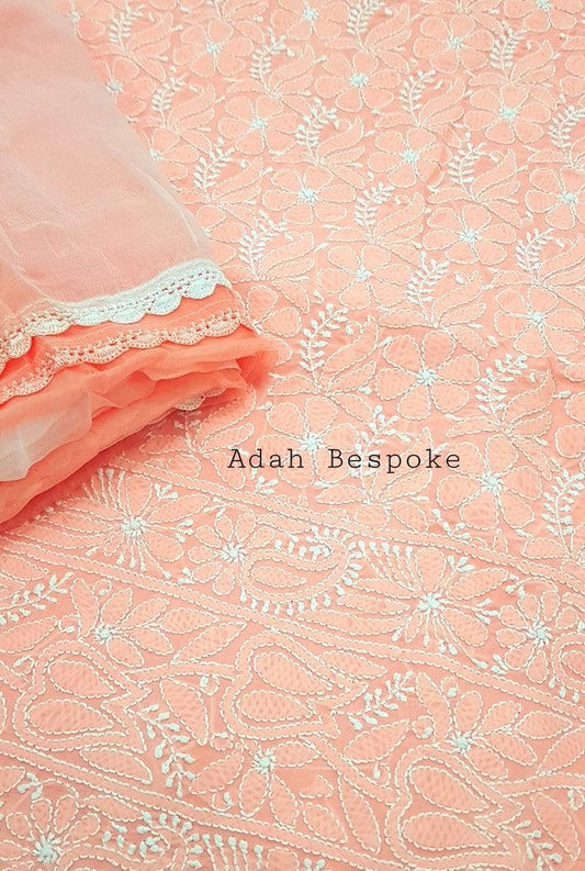 Chikankari Cotton Suit ( 3 Piece ) - Adah Chikankari