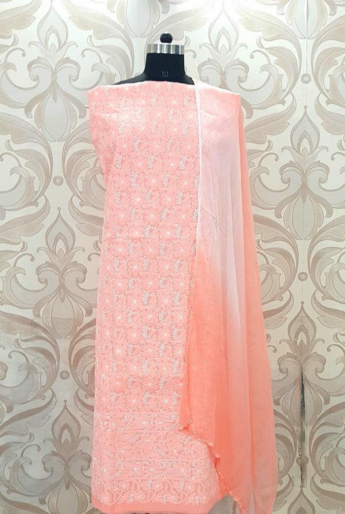 Chikankari Cotton Suit ( 3 Piece ) - Adah Chikankari