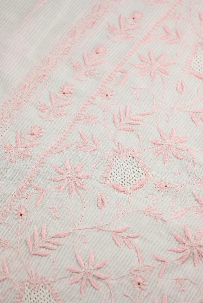 Chikankari Maheshwari Cotton Set ( Do Taar ) - Adah Chikankari