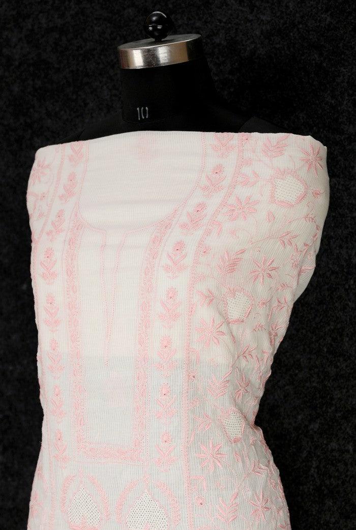 Chikankari Maheshwari Cotton Set ( Do Taar ) - Adah Chikankari