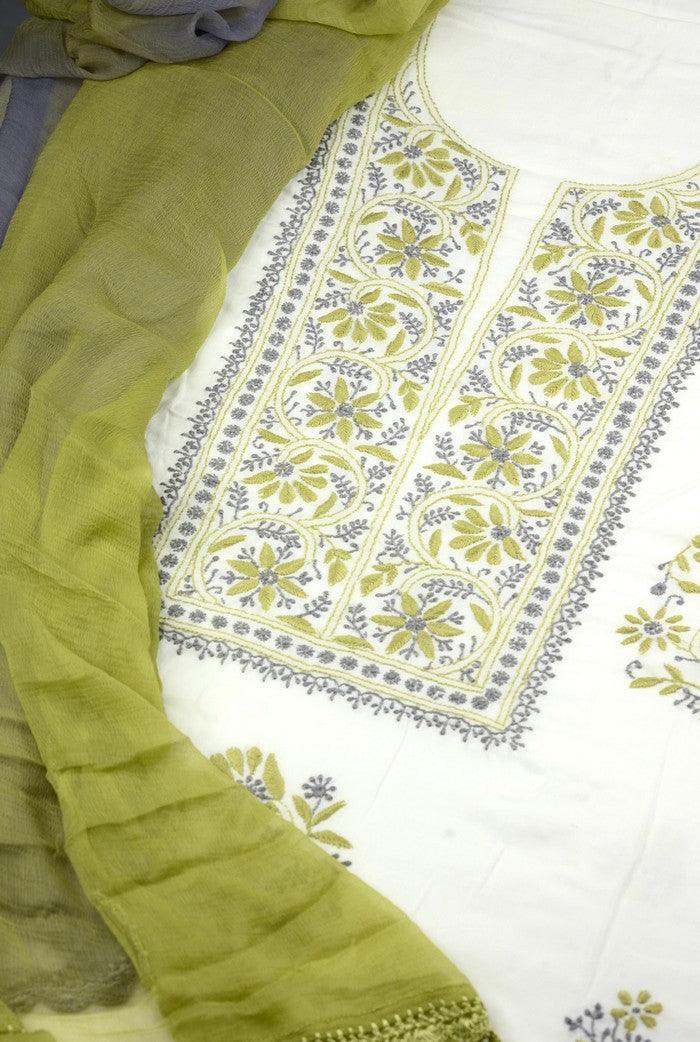 Chikankari Modal Cotton Suit - Adah Chikankari