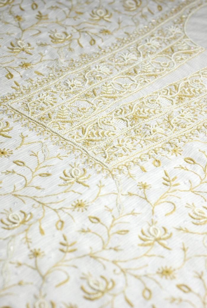 Chikankari Maheshwari Cotton Set ( Pearl Work ) - Adah Chikankari