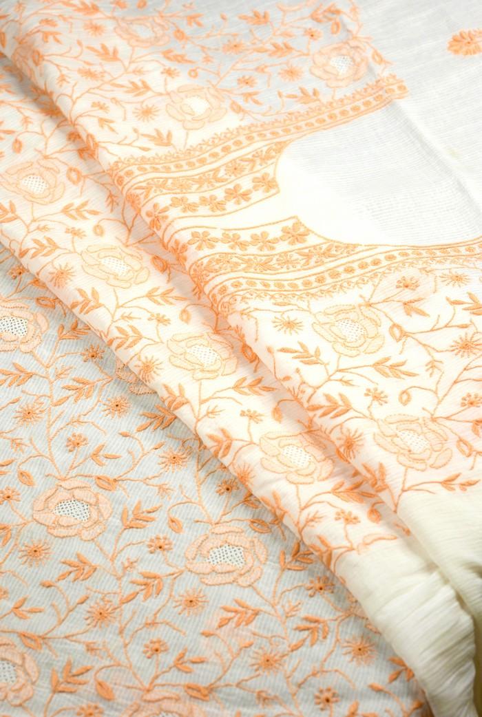 Chikankari Maheshwari Cotton Set ( Do Taar ) - Adah Chikankari