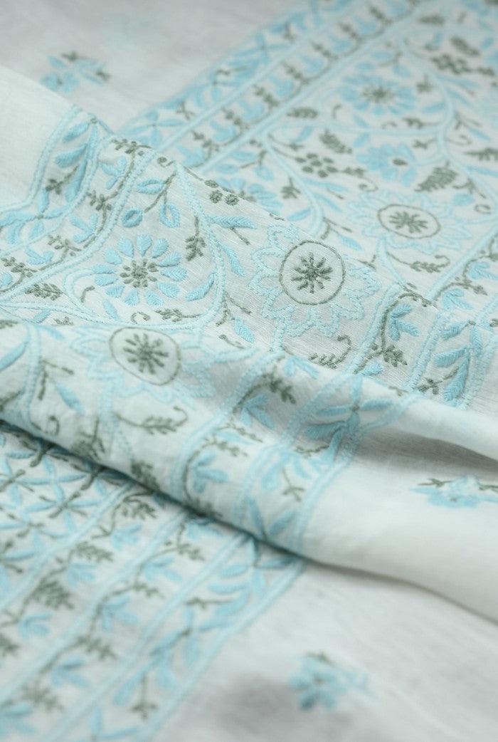 Chikankari Linen Suit ( Do Taar ) - Adah Chikankari