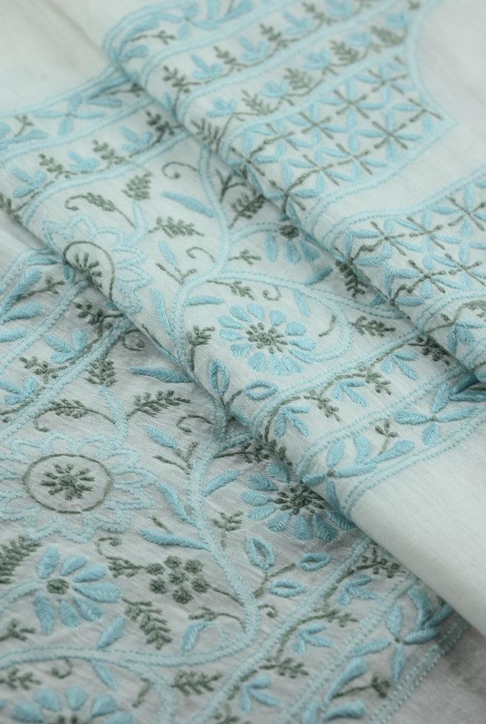 Chikankari Linen Suit ( Do Taar ) - Adah Chikankari