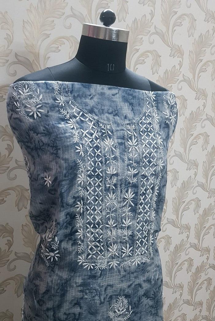 Chikankari Kota Suit ( 2 Piece ) - Adah Chikankari