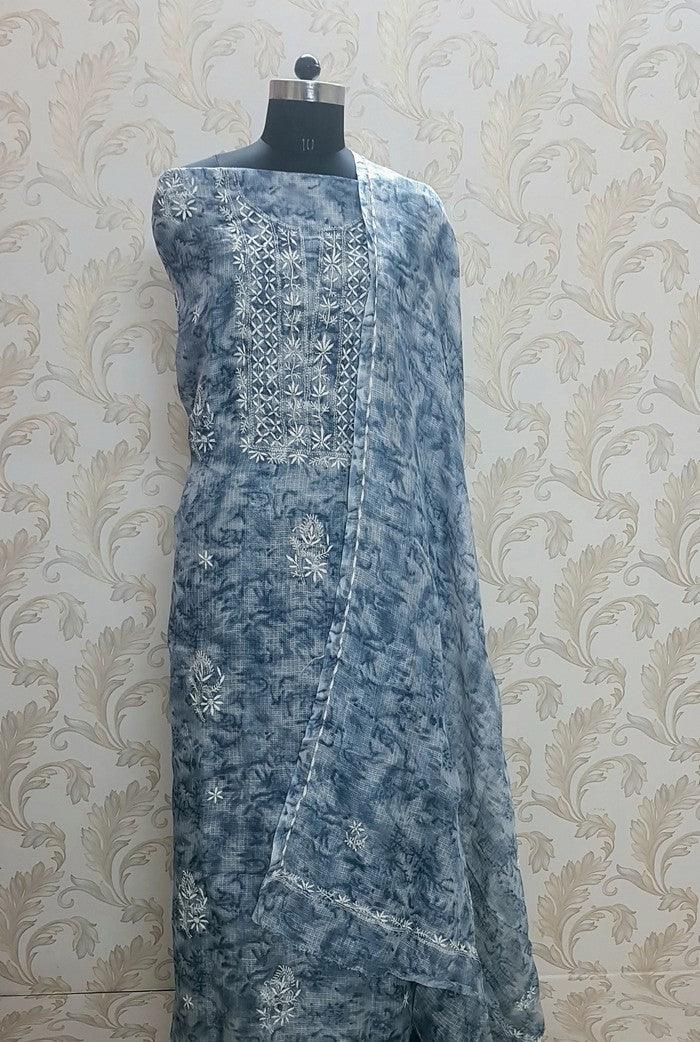 Chikankari Kota Suit ( 2 Piece ) - Adah Chikankari