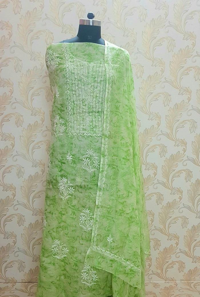 Chikankari Kota Suit ( 2 Piece ) - Adah Chikankari