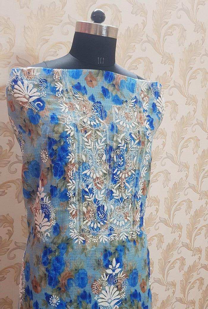 Chikankari Kota Suit ( 2 Piece ) - Adah Chikankari