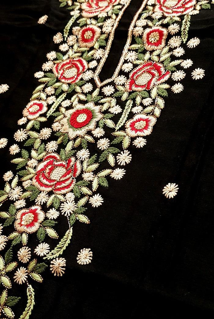 Chikankari Chanderi Designer Suit ( Zardozi Work ) - Adah Chikankari