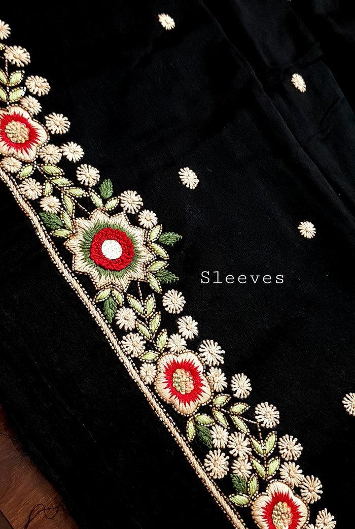 Chikankari Chanderi Designer Suit ( Zardozi Work ) - Adah Chikankari
