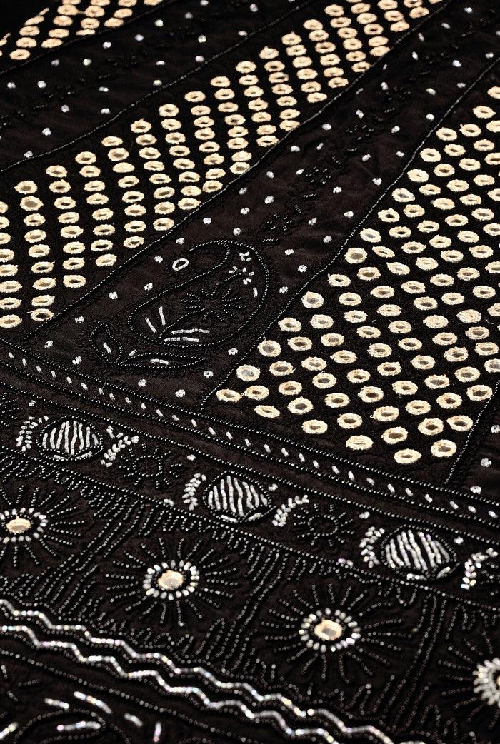Chikankari Pure Georgette Anarkali ( Pearl & Mirror Work ) - Adah Chikankari