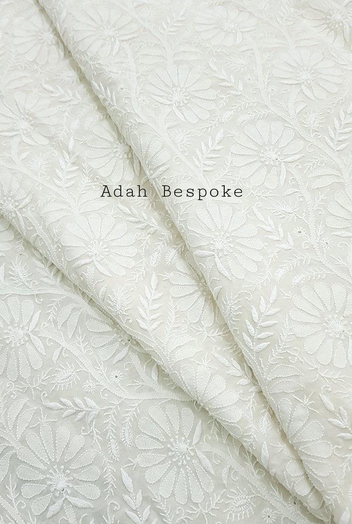 Designer Pure Georgette Chikankari Saree - Adah Chikankari