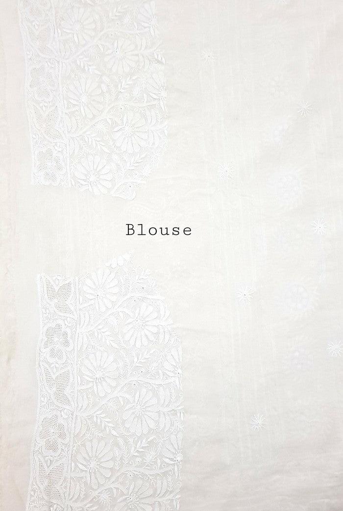 Designer Pure Georgette Chikankari Saree - Adah Chikankari