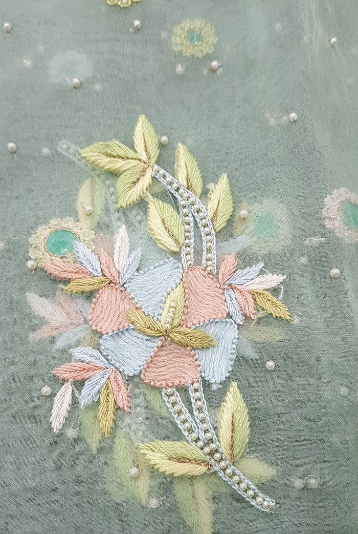 Chikankari Designer Organza Suit - Adah Chikankari