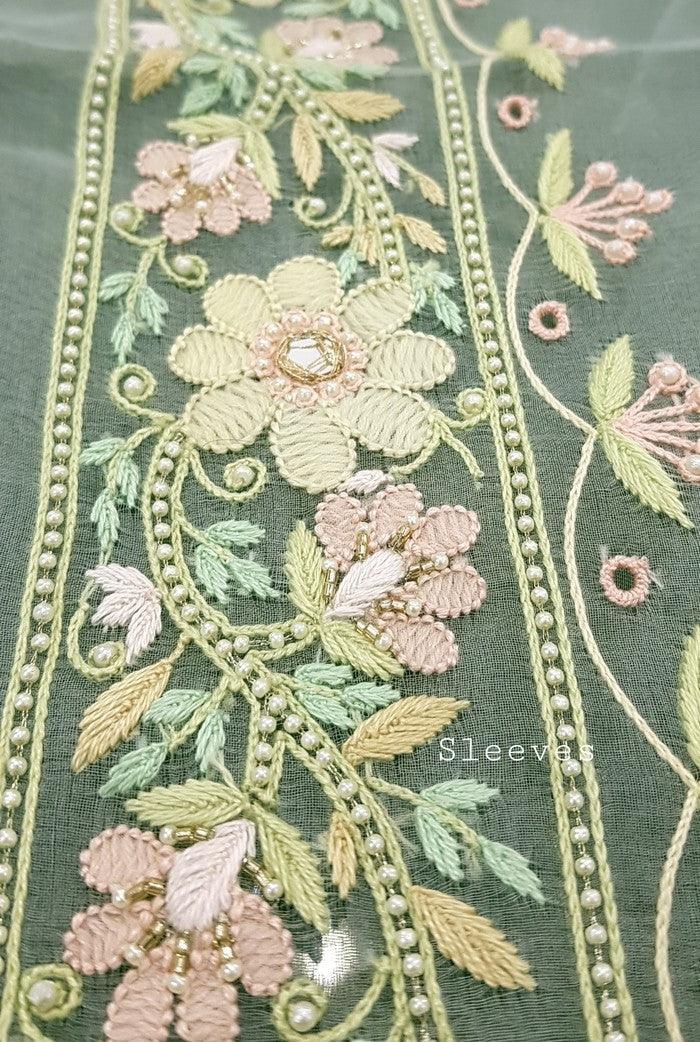 Chikankari Designer Organza Suit - Adah Chikankari