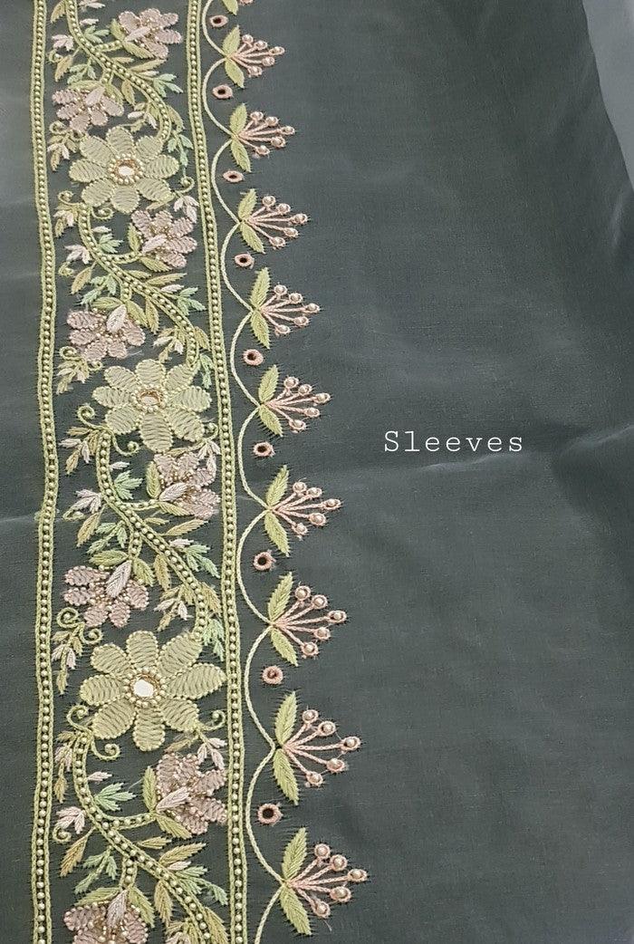 Chikankari Designer Organza Suit - Adah Chikankari