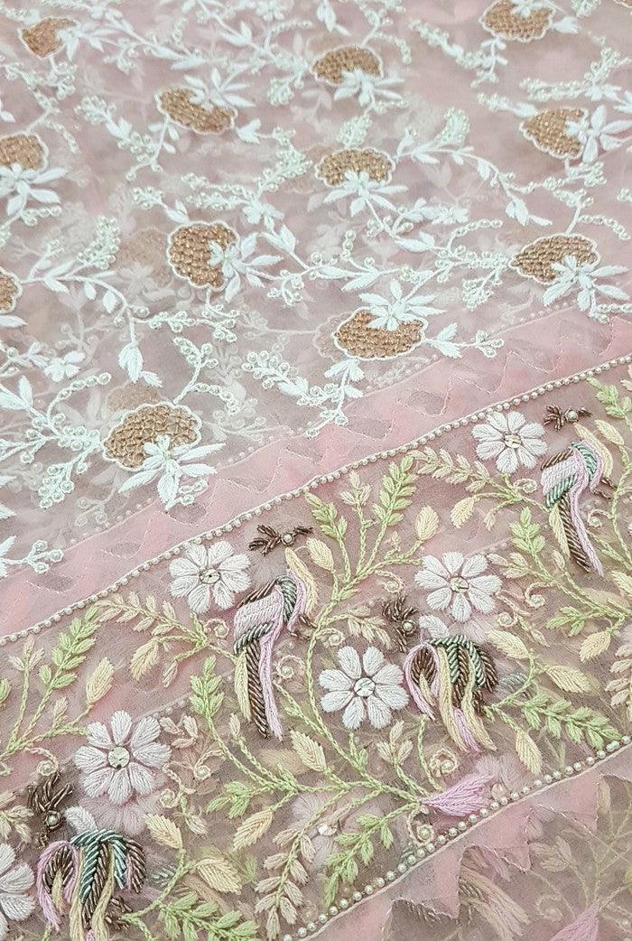 Chikankari Designer Organza Suit - Adah Chikankari