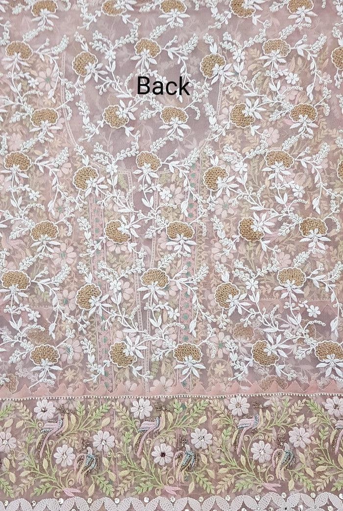 Chikankari Designer Organza Suit - Adah Chikankari