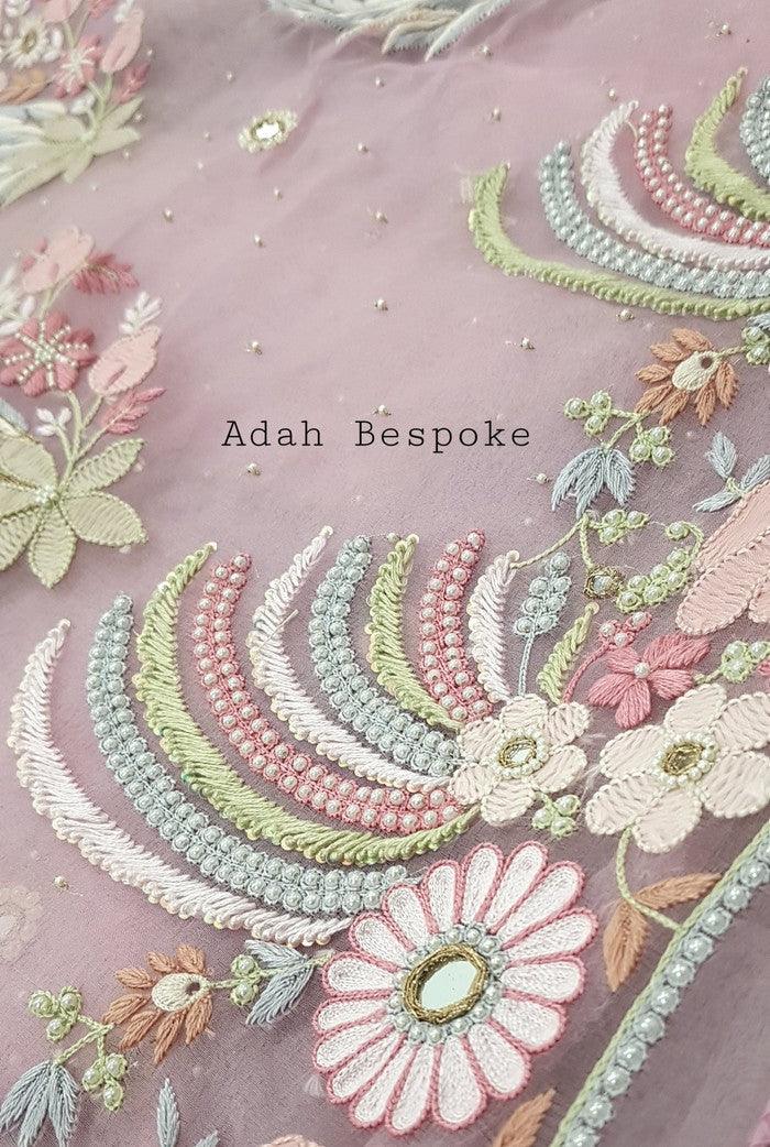 Chikankari Designer Organza Suit - Adah Chikankari