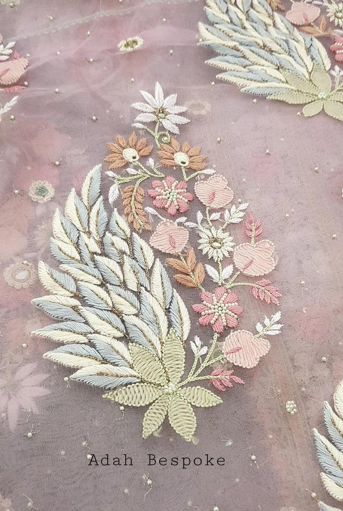 Chikankari Designer Organza Suit - Adah Chikankari