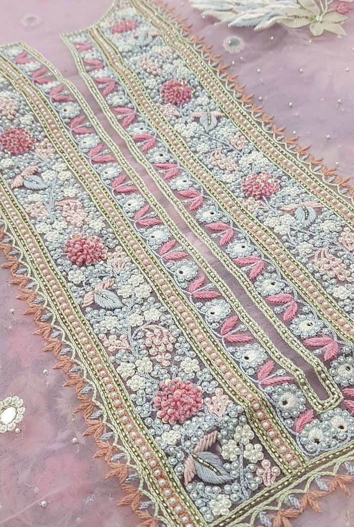 Chikankari Designer Organza Suit - Adah Chikankari