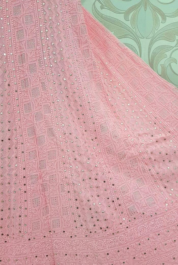 Chikankari Georgette Anarkali ( Semi Stitched ) - Adah Chikankari