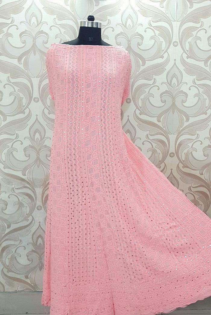Chikankari Georgette Anarkali ( Semi Stitched ) - Adah Chikankari
