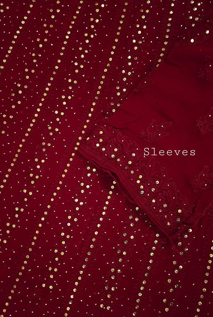 Chikankari Georgette Anarkali ( Semi Stitched ) - Adah Chikankari