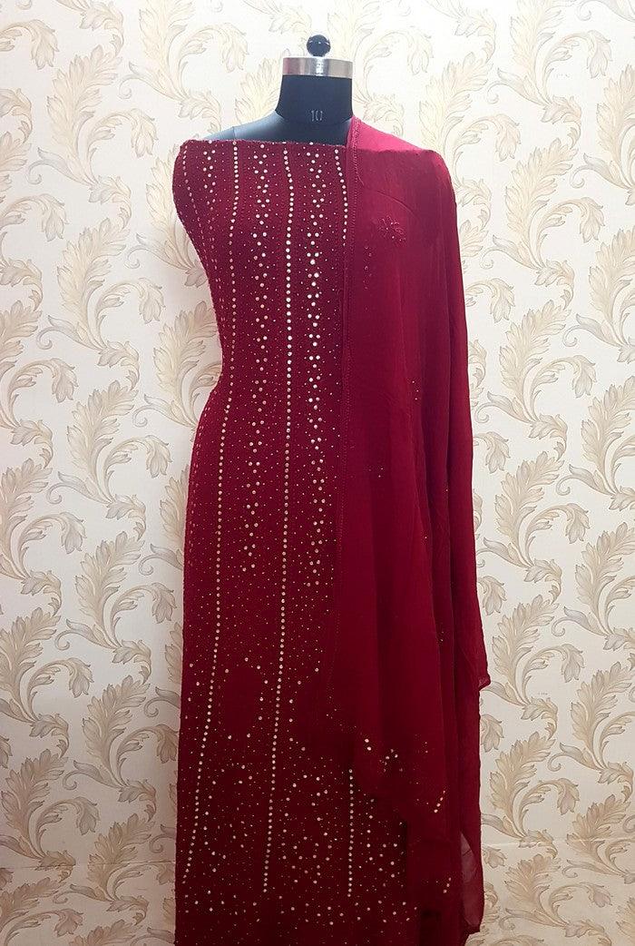 Chikankari Georgette Anarkali ( Semi Stitched ) - Adah Chikankari