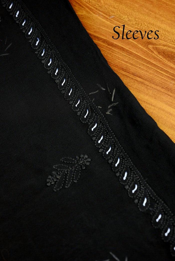Chikankari Viscose Georgette Suit ( Parsi Work ) - Adah Chikankari