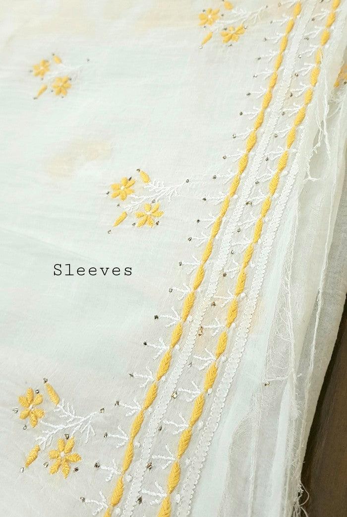 Chikankari Mul Chanderi Designer Suit - Adah Chikankari