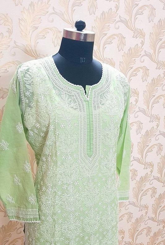 Chikankari Cotton Kurta - Adah Chikankari