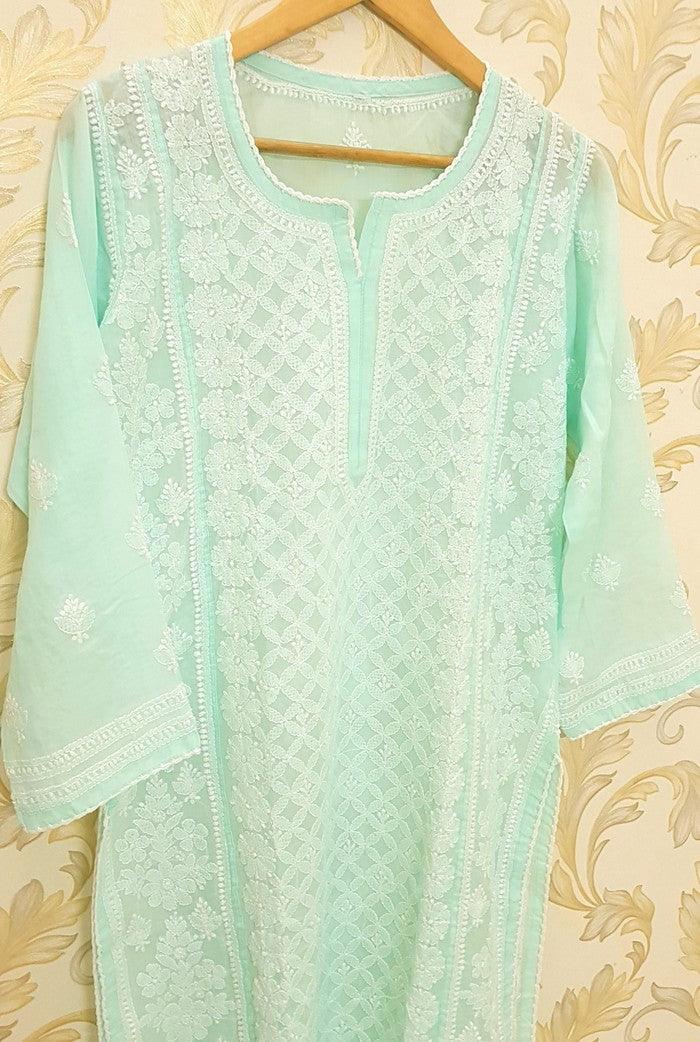Chikankari Cotton Kurta - Adah Chikankari