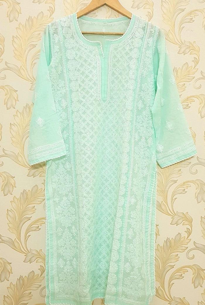 Chikankari Cotton Kurta - Adah Chikankari