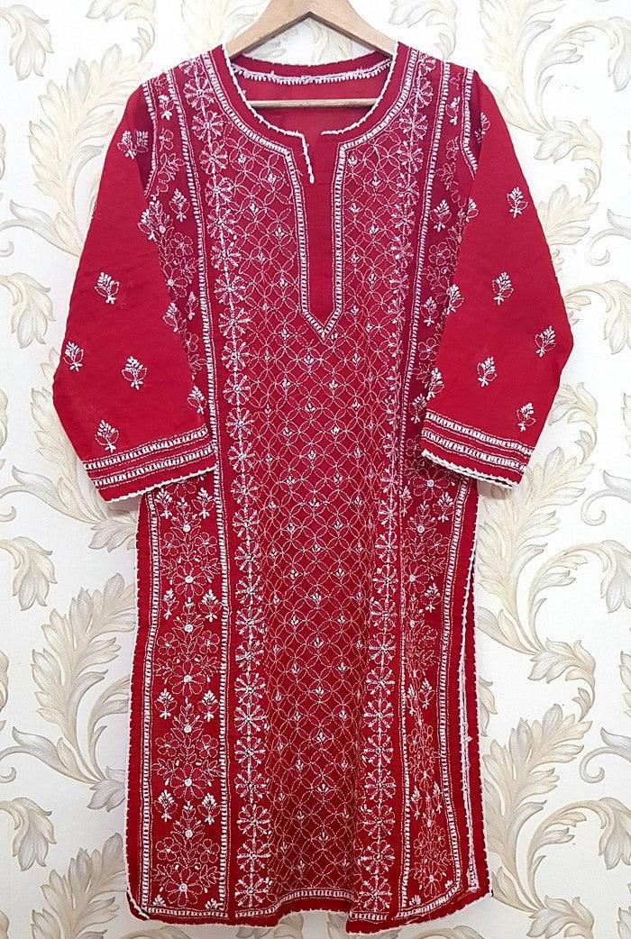 Chikankari Cotton Kurta - Adah Chikankari