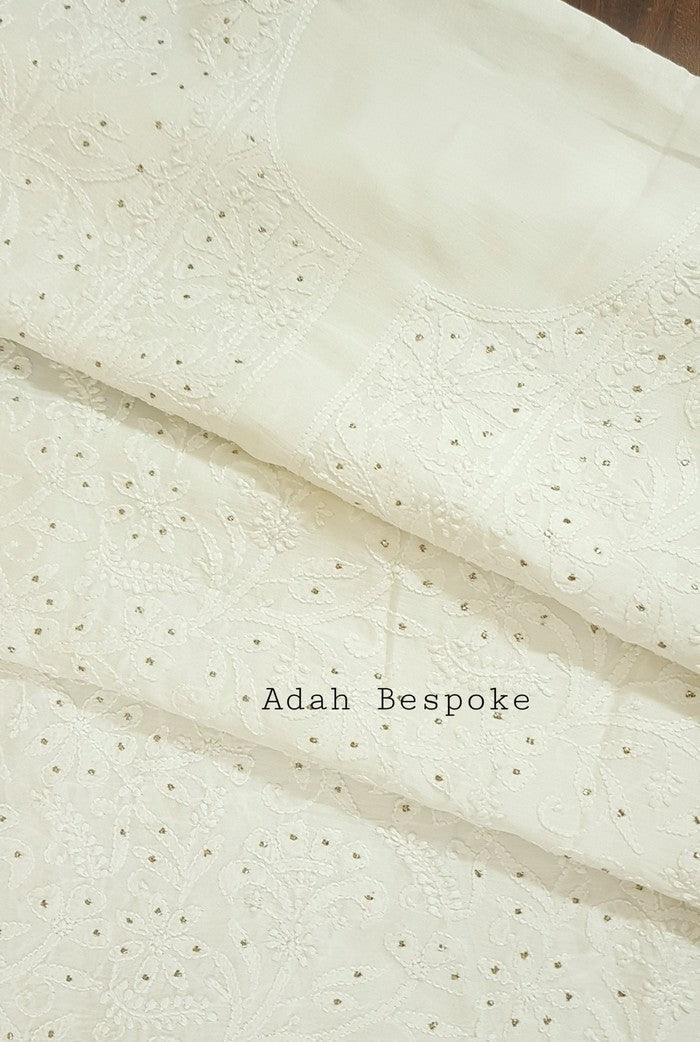 Chikankari Chanderi Silk Suits ( Kurta & Dupatta )
