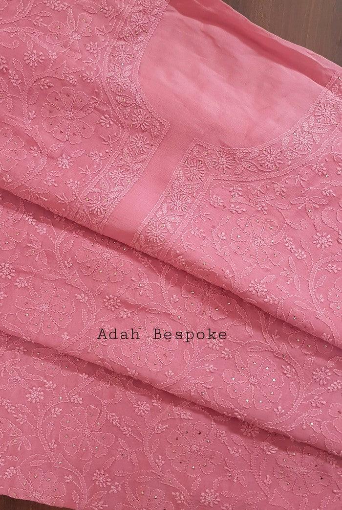 Chikankari Chanderi Silk Suits ( Kurta & Dupatta )