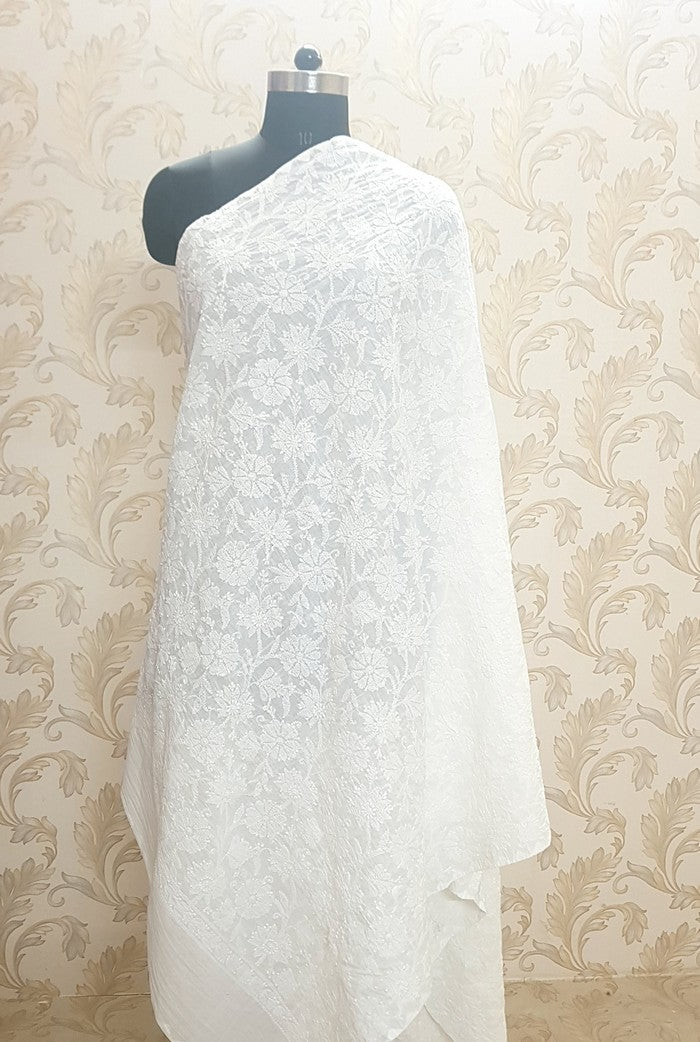 Chikankari Cotton Dupatta