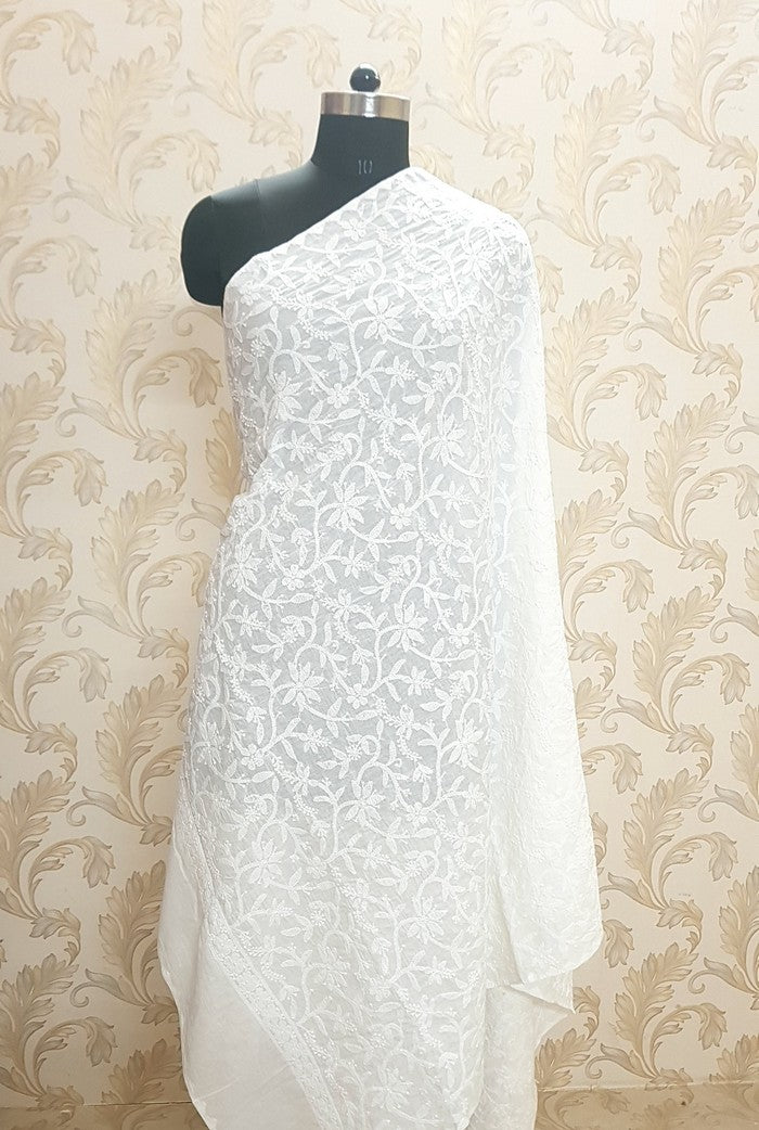 Chikankari Cotton Dupatta