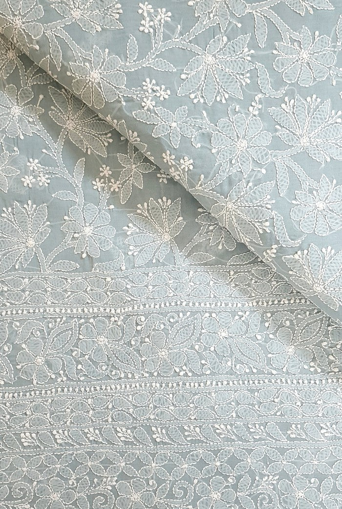 Chikankari Cotton Kurta ( Unstitched )