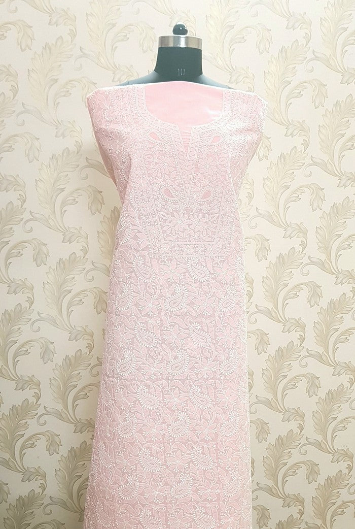 Chikankari Cotton Kurta ( Unstitched )