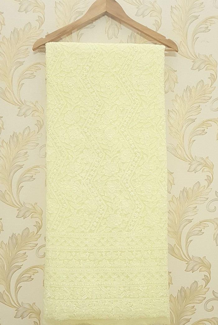 Kota Cotton Chikankari Kurta ( Unstitched )