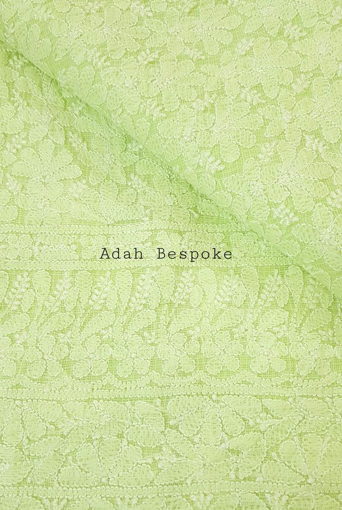 Kota Cotton Chikankari Kurta ( Unstitched ) - Adah Chikankari
