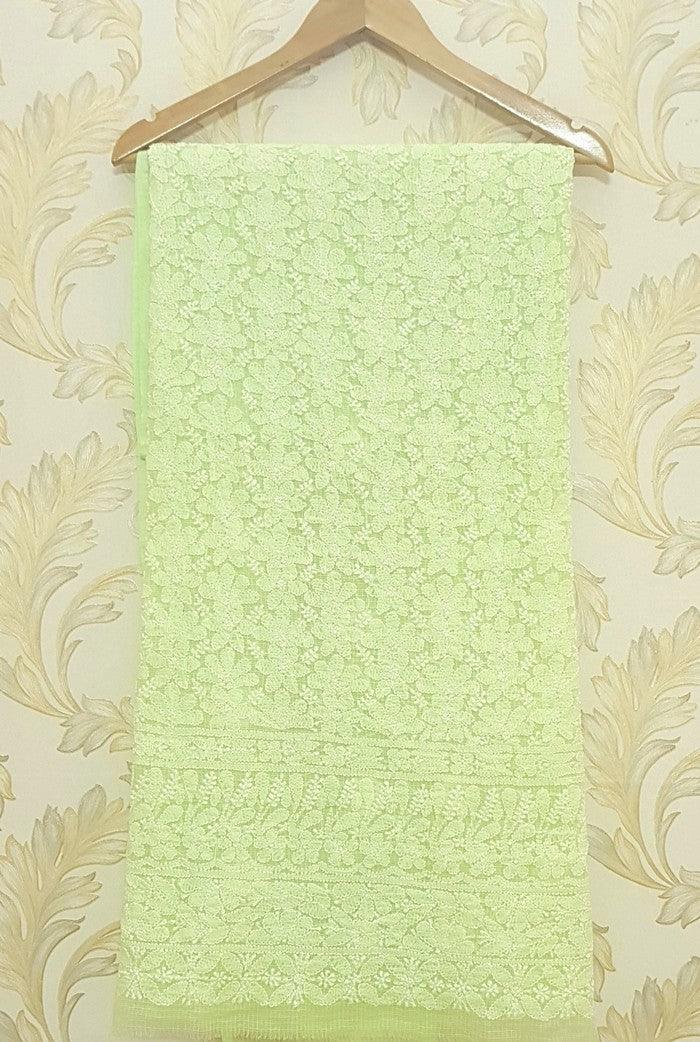 Kota Cotton Chikankari Kurta ( Unstitched ) - Adah Chikankari