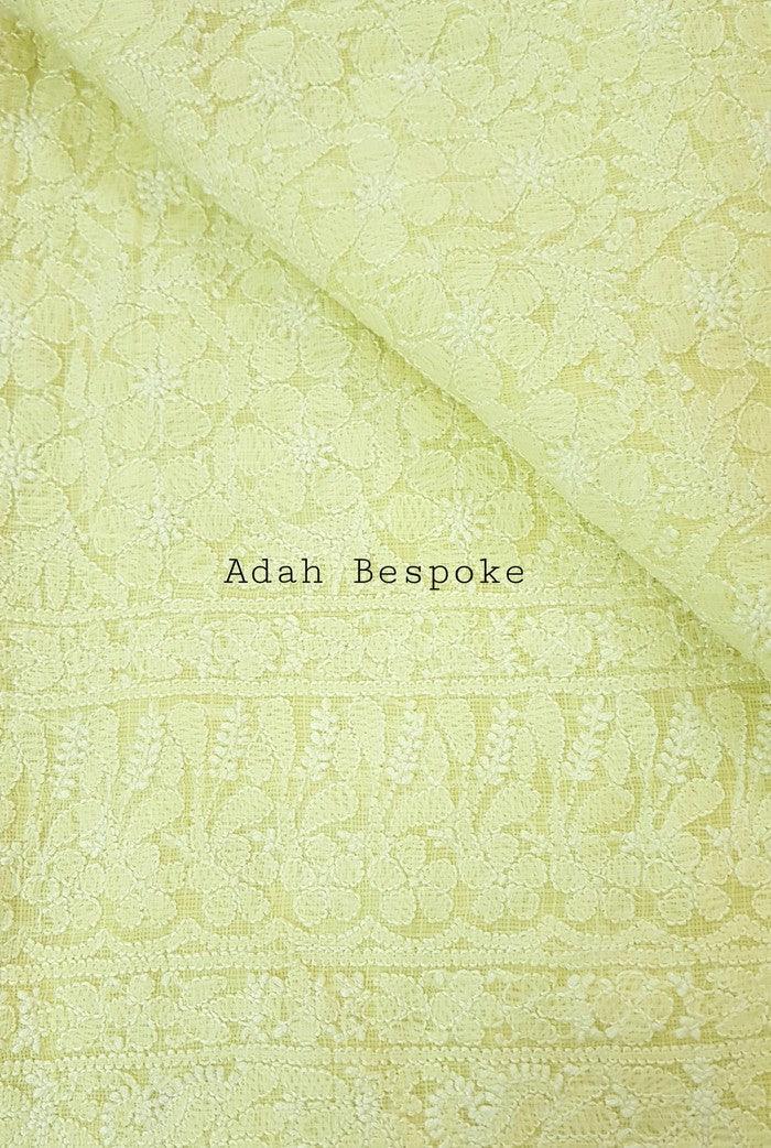 Kota Cotton Chikankari Kurta ( Unstitched )