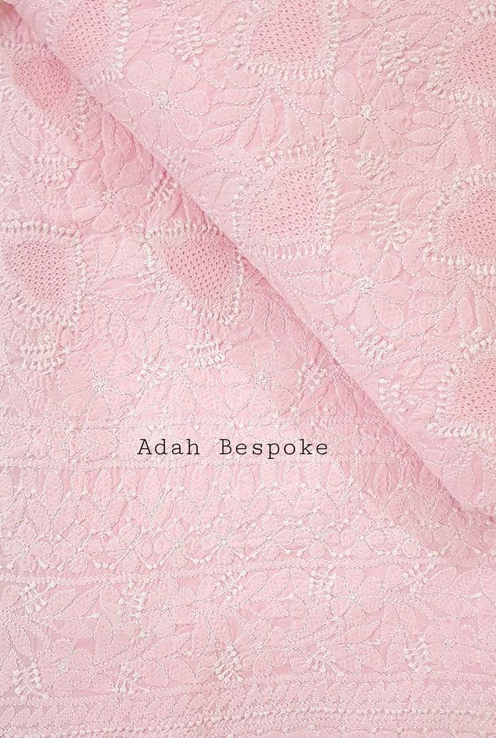 Chikankari Cotton Kurta ( Jaali ) - Adah Chikankari