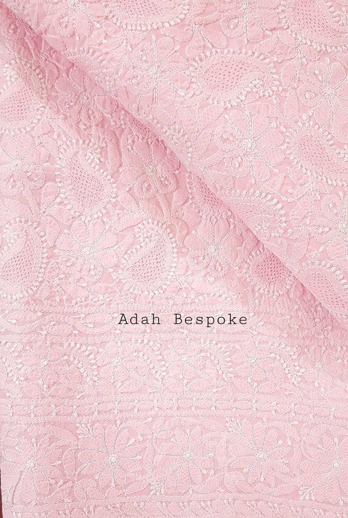 Chikankari Cotton Kurta ( Jaali ) - Adah Chikankari