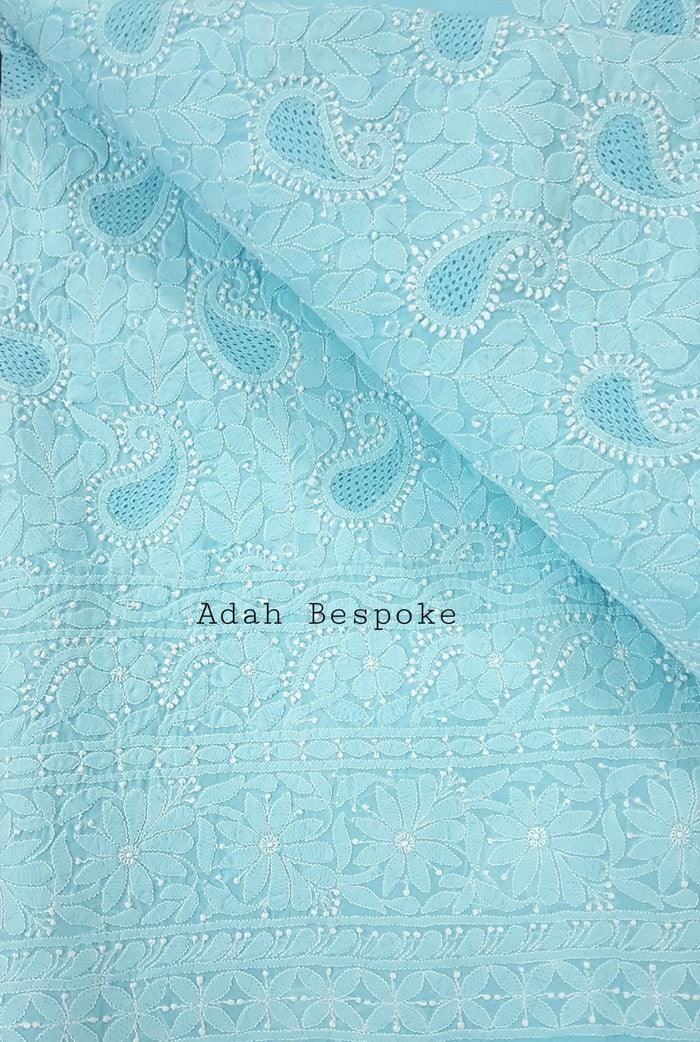 Chikankari Cotton Kurta ( Jaali ) - Adah Chikankari